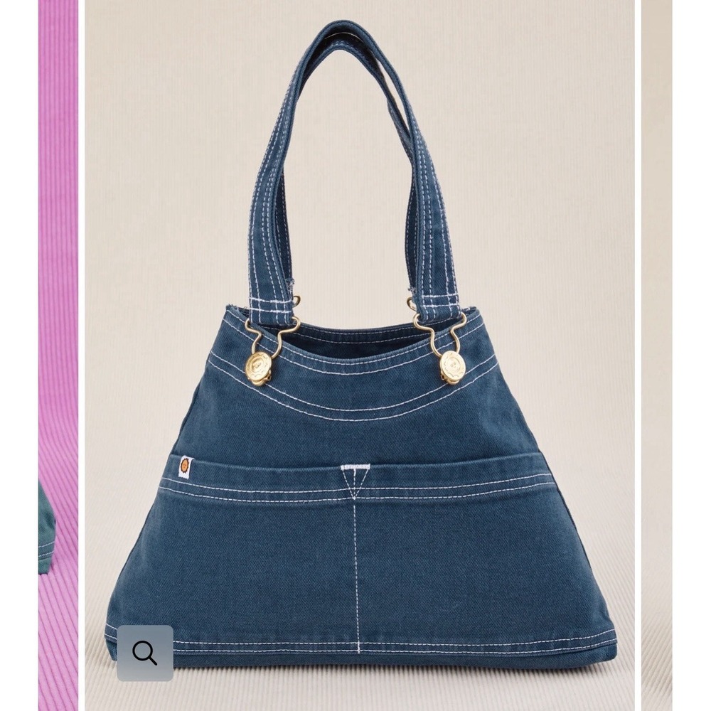 Big Bud Press Overall Handbag‎ Denim Navy Blue Shoulder Bag
